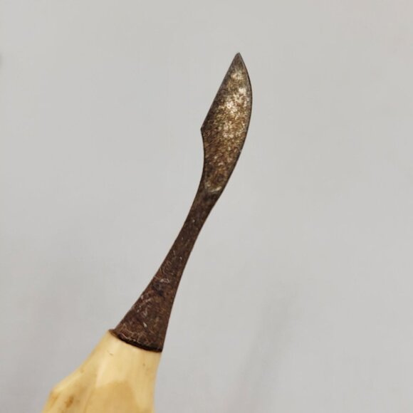 Antique Monogrammed Vanity Set Buffers File Button Hook Cuticle Pushers 6 Pc - Picture 9 of 10